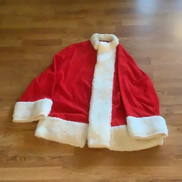 SANTA CLAUSE SUIT COSTUME 7 pieces Faux Fur Christmas Holiday Dress Up Costume - Picture 6 of 7